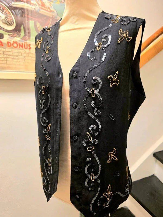Vintage 80's Sequin Gillet / Waistcoat - Yatva