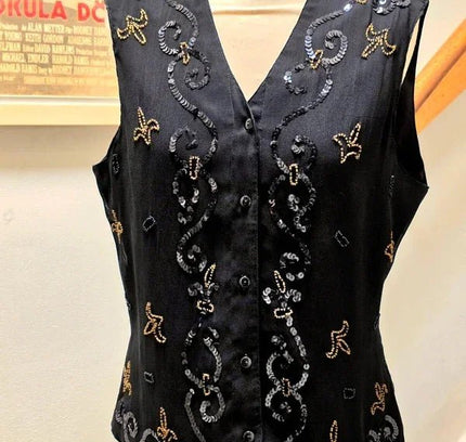 Vintage 80's Sequin Gillet / Waistcoat - Yatva