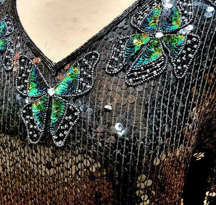 Vintage 80s Sequin Top - Yatva