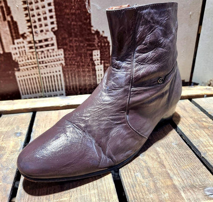 Vintage 80s Shuperb Leather Cuban Heel Boots - Yatva