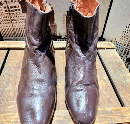 Vintage 80s Shuperb Leather Cuban Heel Boots - Yatva