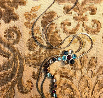 Vintage 80's Silver Floral Necklace - Yatva