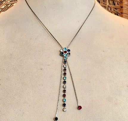 Vintage 80's Silver Floral Necklace - Yatva