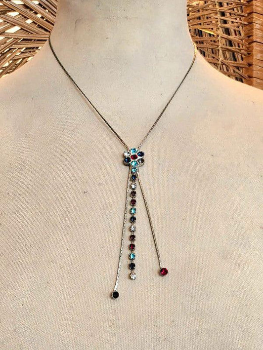 Vintage 80's Silver Floral Necklace - Yatva