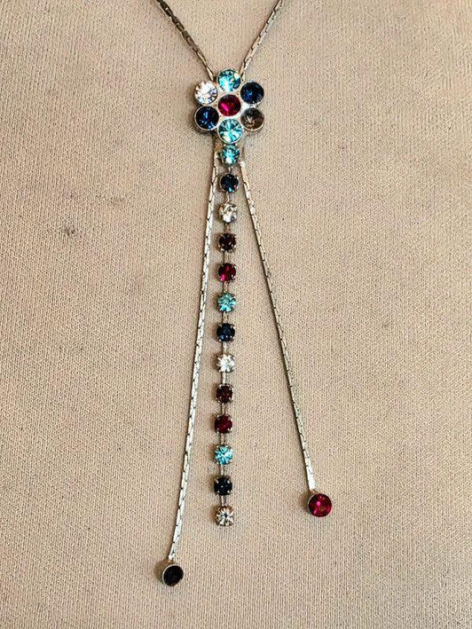 Vintage 80's Silver Floral Necklace - Yatva