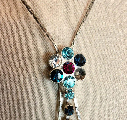 Vintage 80's Silver Floral Necklace - Yatva