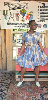 Vintage 80s Skater Dress - Yatva