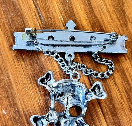 Vintage 80s Skull Brooch - Yatva