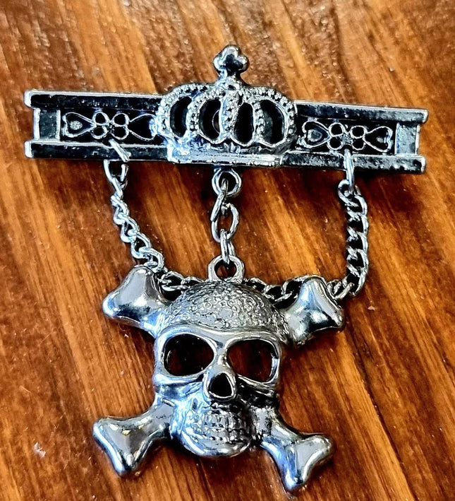 Vintage 80s Skull Brooch - Yatva
