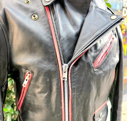 Vintage 80's Smoked Salmon Leather Jacket - Yatva