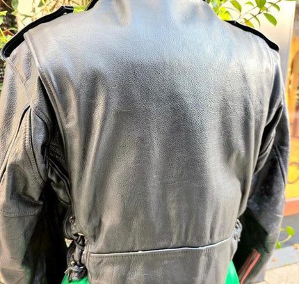 Vintage 80's Smoked Salmon Leather Jacket - Yatva