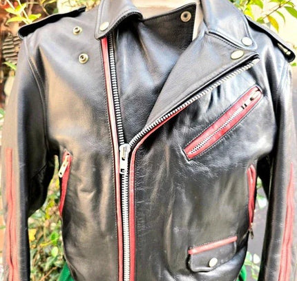 Vintage 80's Smoked Salmon Leather Jacket - Yatva