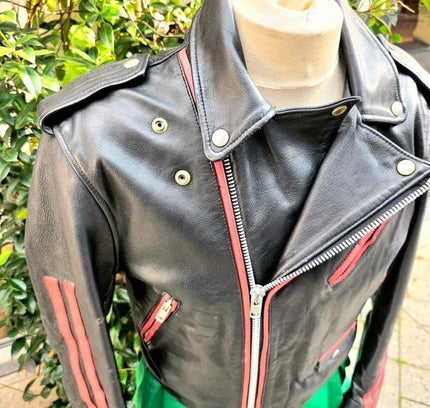 Vintage 80's Smoked Salmon Leather Jacket - Yatva