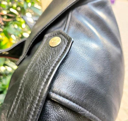 Vintage 80's Smoked Salmon Leather Jacket - Yatva