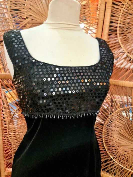 Vintage 80's Somebody Sequin Velvet Dress - Yatva