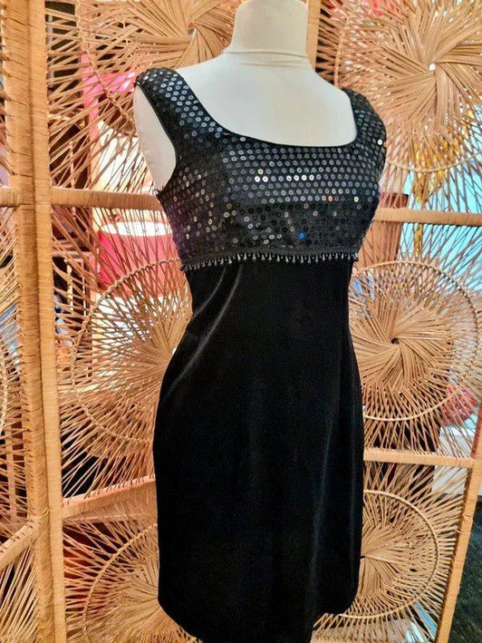 Vintage 80's Somebody Sequin Velvet Dress - Yatva