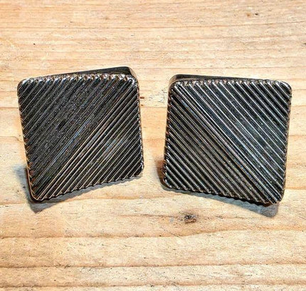 Vintage 80's Square Clip - On Earrings - Yatva