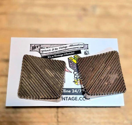Vintage 80's Square Clip - On Earrings - Yatva