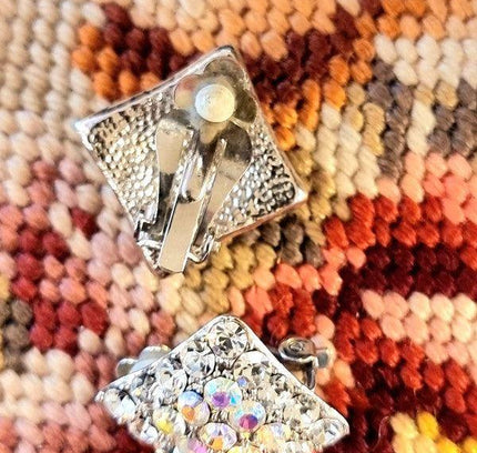 Vintage 80's Square Clip - On Earrings - Yatva