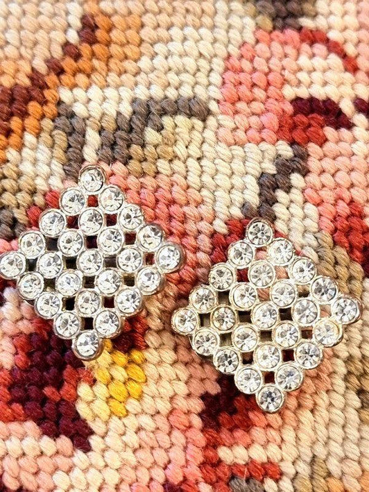 Vintage 80's Square Clip - On Earrings - Yatva
