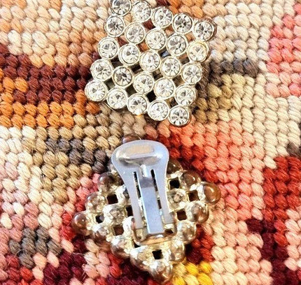Vintage 80's Square Clip - On Earrings - Yatva