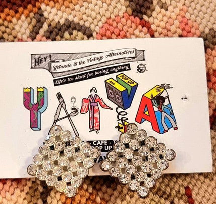Vintage 80's Square Clip - On Earrings - Yatva