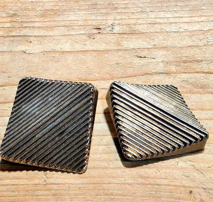 Vintage 80's Square Clip - On Earrings - Yatva