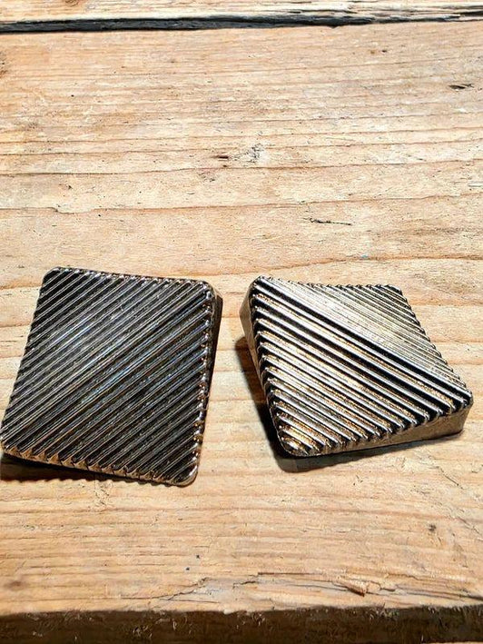 Vintage 80's Square Clip - On Earrings - Yatva