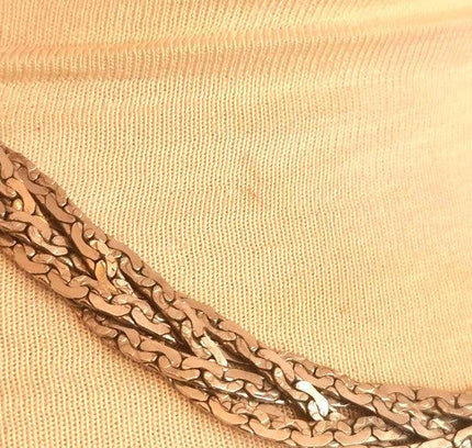 Vintage 80s Sterling Silver Braided Necklace - Yatva