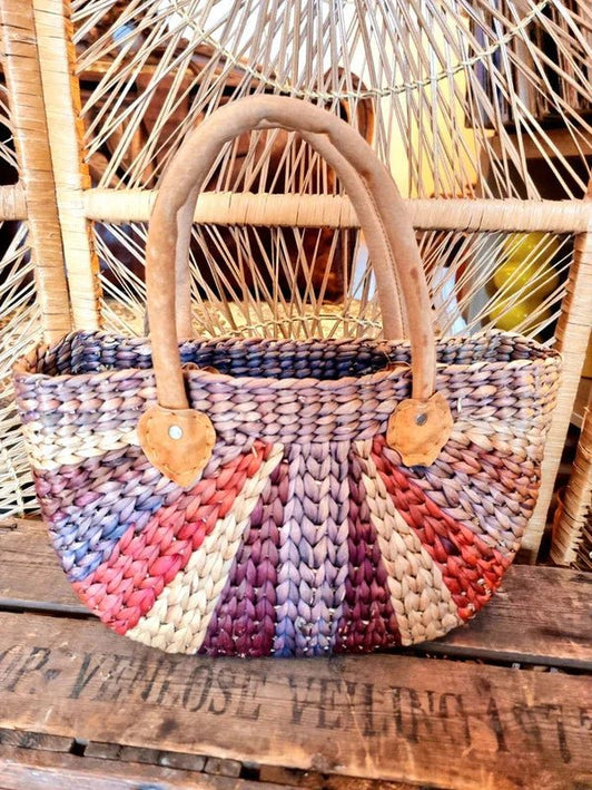 Vintage 80's Straw Handbag - Yatva