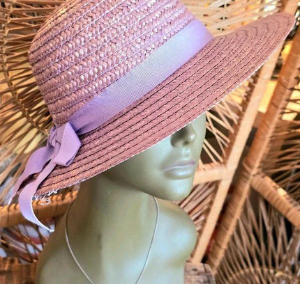Vintage 80s Straw Sun Hat - Yatva