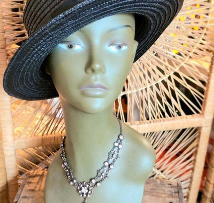 Vintage 80s Straw Sun Hat - Yatva