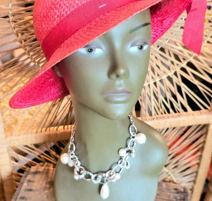 Vintage 80's Straw Sun Hat - Yatva