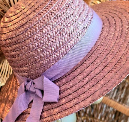 Vintage 80s Straw Sun Hat - Yatva