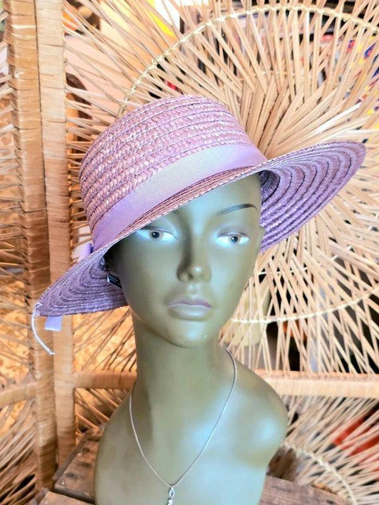 Vintage 80s Straw Sun Hat - Yatva