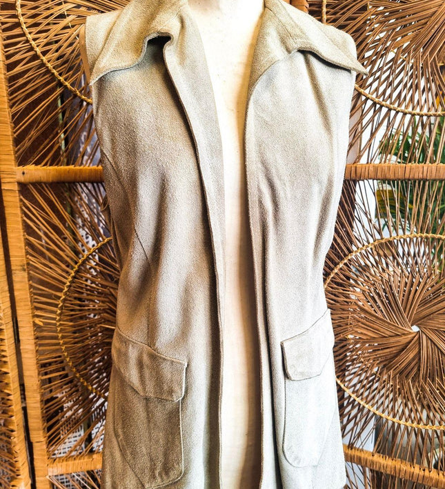 Vintage 80's Suede Wrappers Gillet - Yatva