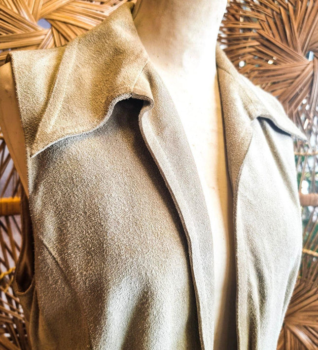 Vintage 80's Suede Wrappers Gillet - Yatva