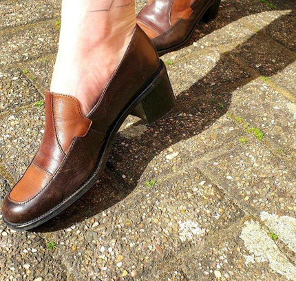 Vintage 80's Tamaris Heeled Loafers - Yatva