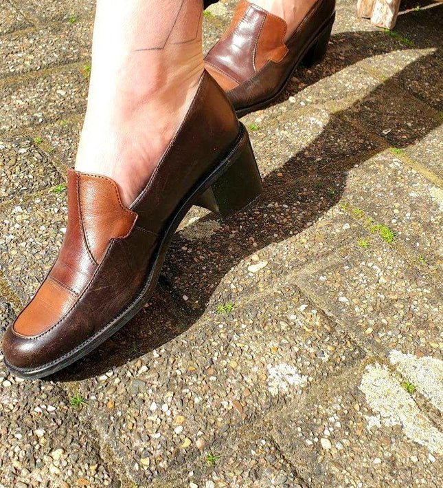 Vintage 80's Tamaris Heeled Loafers - Yatva
