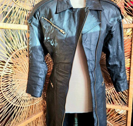 Vintage 80's Teen Club Leather Coat - Yatva