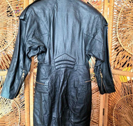 Vintage 80's Teen Club Leather Coat - Yatva
