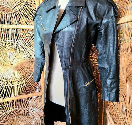 Vintage 80's Teen Club Leather Coat - Yatva