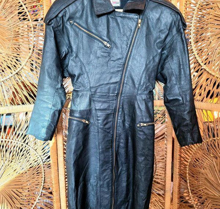 Vintage 80's Teen Club Leather Coat - Yatva