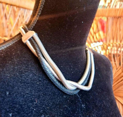 Vintage 80's Triple Coiled Necklace - Yatva