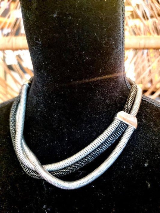Vintage 80's Triple Coiled Necklace - Yatva