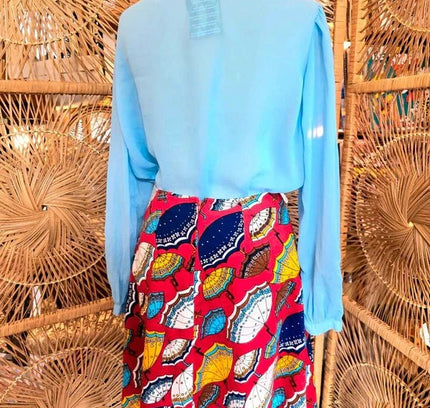 Vintage 80's Umbrella Upcycled Skirt - Yatva