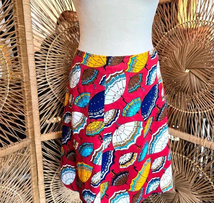 Vintage 80's Umbrella Upcycled Skirt - Yatva