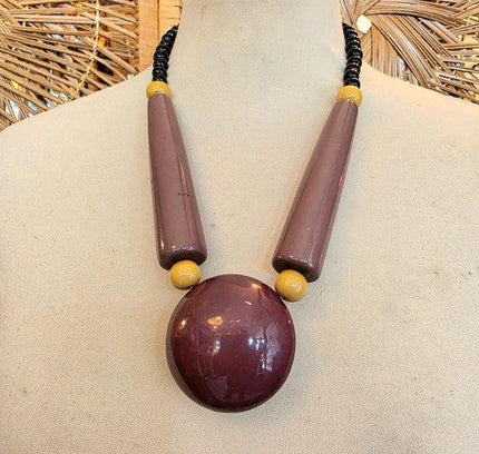 Vintage 80s Unique Chunky Necklace - Yatva