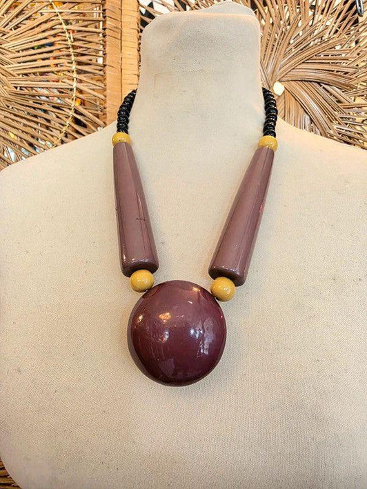 Vintage 80s Unique Chunky Necklace - Yatva