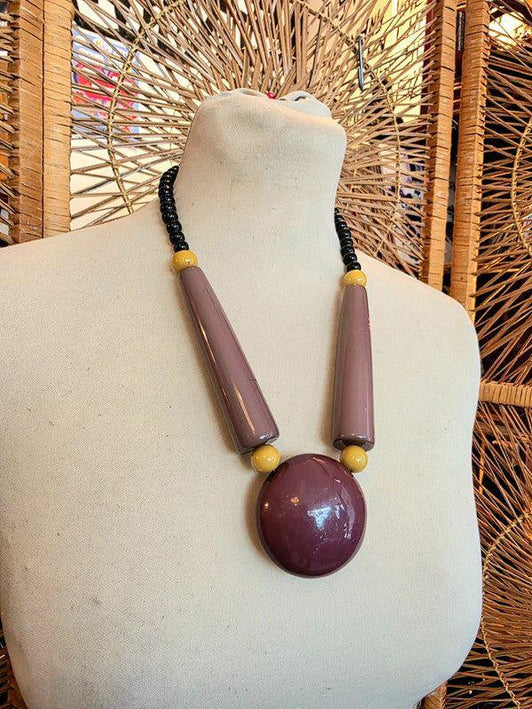 Vintage 80s Unique Chunky Necklace - Yatva